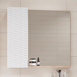 Grossman Мебель для ванной Альба 80 подвесная веллингтон/белая матовая – фотография-9